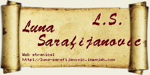 Luna Sarafijanović vizit kartica